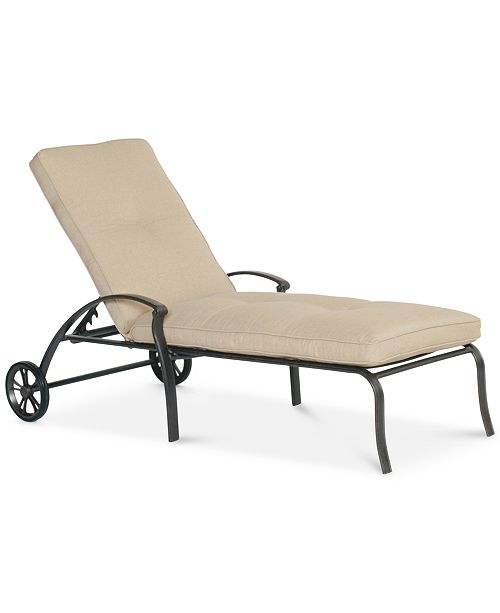 Furniture Park Gate Cast Aluminum Outdoor Chaise Lounge Created For Macy S Reviews Furniture Macy S