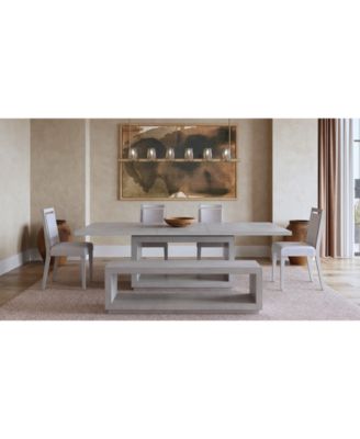 Tivie 6 шт. Обеденный гарнитур (Прямоугольный стол, 4 деревянных обеденных стула и скамья)