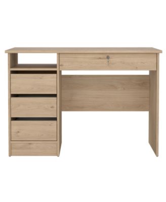 Письменный стол для домашнего офиса Tvilum шириной 43,03 дюйма с 4 ящиками для хранения коричнево-бежевый