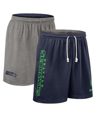 Мужские спортивные шорты Nike College Navy Seattle Seahawks Sideline с реверсивным рисунком