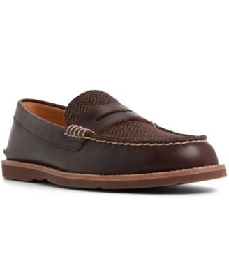 Мужские мокасины Sperry Ripple Penny красного цвета