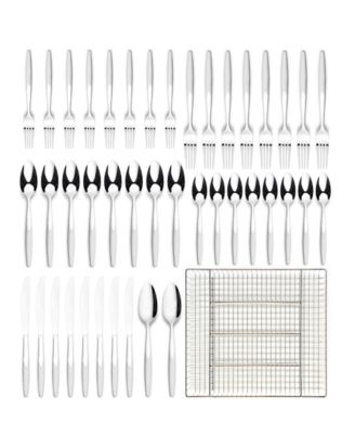 Декоративная посуда Anona, 42 шт. Набор столовых приборов с проволочной подставкой, рассчитан на 8 персон.
