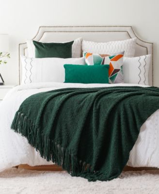 Трикотажный плед Баттило из синели в елочку, 60