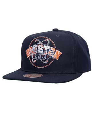 Мужская темно-синяя кепка Mitchell & Ness Houston Astros Double Up Snapback синего цвета