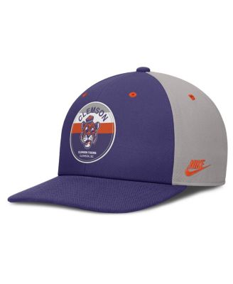 Мужская бейсболка Nike Clemson Tigers Prep Pro Performance Snapback Hat multi фиолетового/серого цвета от Nike
