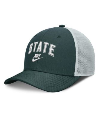 Мужская зелено-серая шляпа Nike Michigan State Spartans Legacy Arch Rise Performance для дальнобойщиков с регулируемой посадкой multi