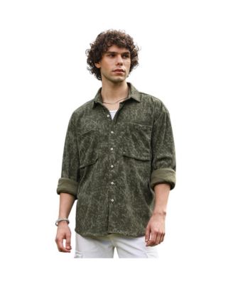 Мужская выцветшая вельветовая рубашка оверсайз Campus Sutra