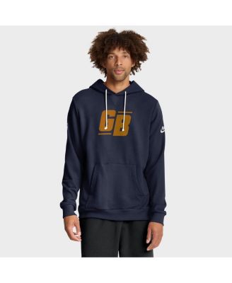 Мужская толстовка-пуловер Nike Navy Green Bay Packers классического покроя 1923 года выпуска с приталенным капюшоном