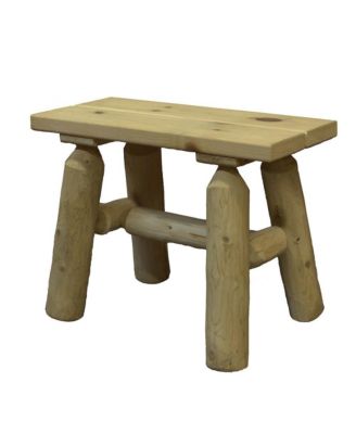 Торцевая скамья из кедрового бревна Comfort 23