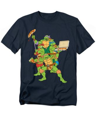 Мужская футболка TMNT Pizza Party с черепашками-ниндзя-мутантами, синяя
