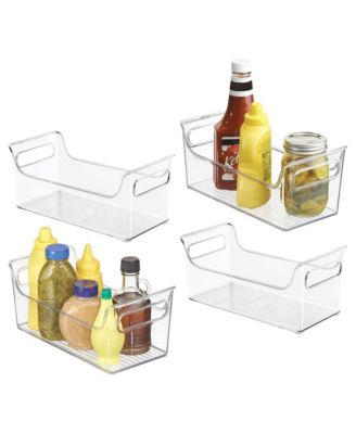 Пластиковый органайзер для приправ IDesign с ручками, набор из 4 предметов, прозрачный, Сделано в США