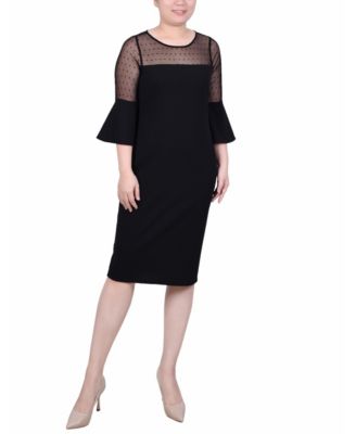 Коллекция Нью-Йорк маленькая иллюзия погружение шеи платье черное