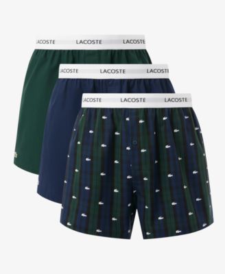 Мужские тканые боксеры Lacoste обычного покроя из 3-х упаковок