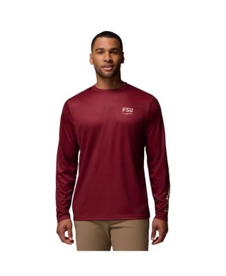 Columbia Men's Garnet Florida State Seminoles PHG Terminal Shot 3-Хитовая футболка с длинным рукавом красного цвета