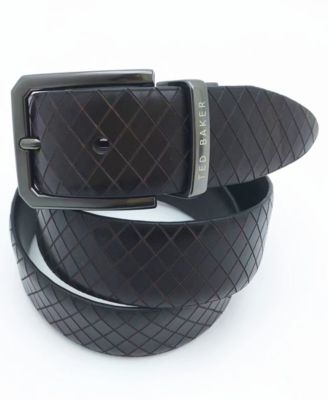 Мужской реверсивный кожаный ремень Ted Baker с тиснением