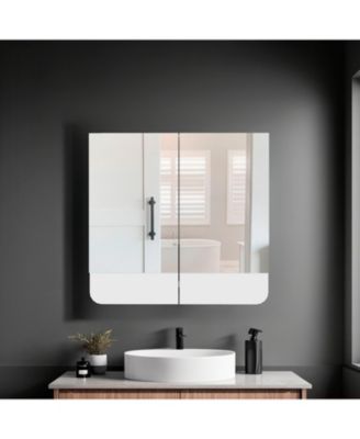 Аптечка FM FURNITURE Patience, две распашные дверцы, три вместительные полки, современный минималистичный дизайн, белый цвет
