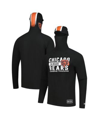 Мужская черная балаклава Chicago Bears от New Era, функциональный шлем-балаклава для фэндома, трехслойная толстовка с капюшоном в полоску