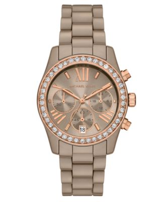 Женские керамические часы Michael Kors с хронографом Lexington Chronograph Mink, 38 мм