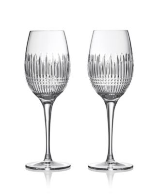 Белое вино Waterford Lismore Diamond Essence, среднее, 15,5 унций, Набор из 2