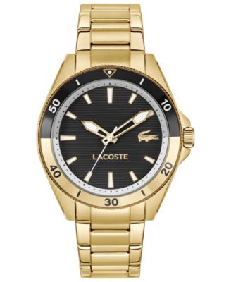 Мужские часы с золотым браслетом из нержавеющей стали Lacoste 