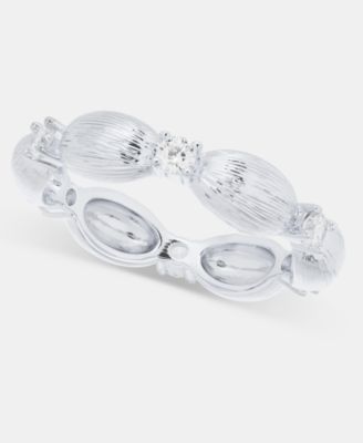 Эксклюзивное серебряное кольцо Macy's Bubble Band с текстурой 34-го кубического циркония из серебра Macy's