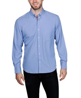 Мужская однотонная меланжевая рубашка с длинным рукавом Tailorbyrd Performance