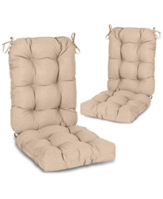 Уличные ворсистые подушки для спинки патио Aoodor, устойчивые к воздействию воды и выцветанию, с завязками, Набор из 2, 42