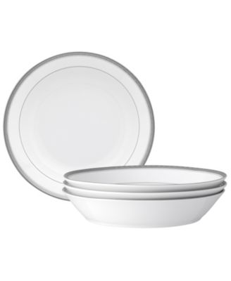 Noritake Charlotta Platinum, 4 шт. Набор обеденных тарелок-купе, Сервиз на 4 персоны