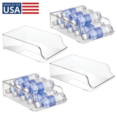 Органайзер для бутылок с водой IDesign для холодильника - Набор из 4-х прозрачных бутылок - Сделано в США