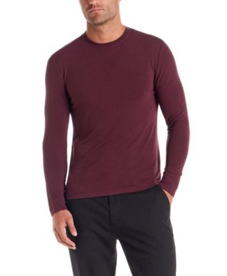 Винтажная черная мужская футболка с круглым вырезом и длинными рукавами