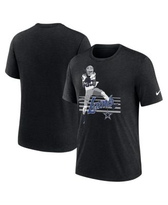 Мужская футболка Nike CeeDee Lamb Heather Black с изображением игрока Dallas Cowboys