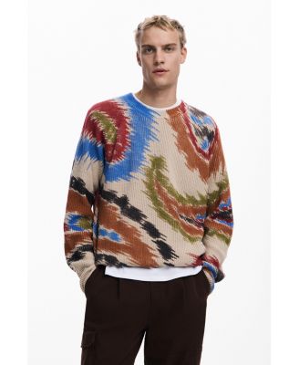 Дизайнерский мужской свитер с абстрактным узором Пейсли