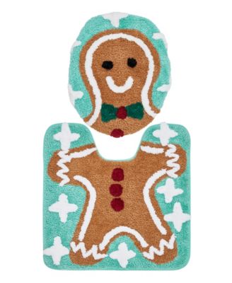Праздничный набор ковриков для ванной VCNY Home Gingerbread Man, 2 штуки