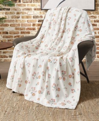 Уютное плюшевое покрывало Lucky Brand Daisy с цветочным рисунком, 50