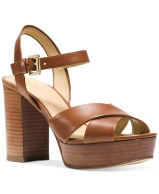 divia leather platform sandal