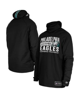 Мужская черная балаклава Philadelphia Eagles от New Era, функциональный шлем-балаклава в полоску из трехслойной толстовки с капюшоном