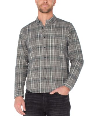 Мужская рубашка на пуговицах с длинным рукавом Liverpool Los Angeles серого цвета