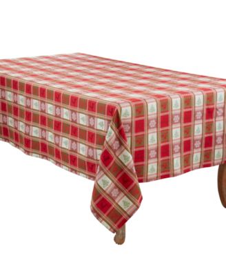Рождественская скатерть из жаккарда в клетку Saro Lifestyle, 63