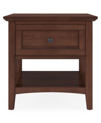 Мебель 24-дюймовый квадратный торцевой столик Hedworth из массива дерева