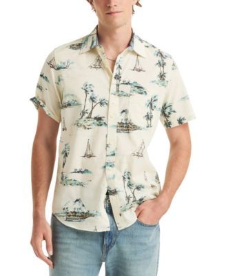 Мужская рубашка классического покроя Nautica с коротким рукавом