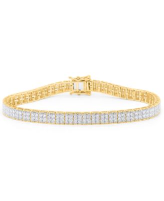 Браслет с бриллиантами, выращенными в лаборатории Forever Grown Diamonds (весом 3 карата) из чистого серебра (также из серебра с позолотой 14 карат). Золото
