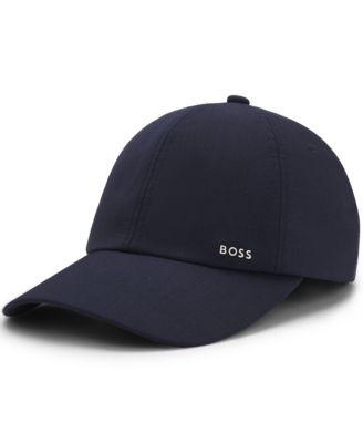 Мужская кепка BOSS by Hugo Boss из полушерстяной саржи с металлическим логотипом и надписью