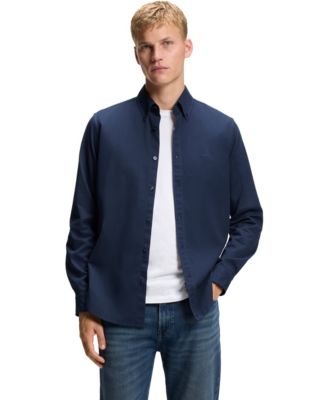 Мужская рубашка Dobby Regular-Fit из стрейч-хлопка от Boss by Hugo Boss для мужчин