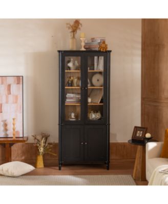 Винтажная витрина со стеклянной дверью Streamdale Furniture