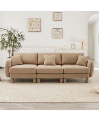 Streamdale Furniture 3-местный диван Букле, подлокотники-ракушки, Журнальный столик