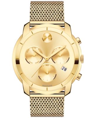 movado bold chronograph gold