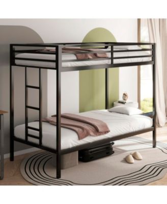 Двухъярусная кровать Adam из металла Streamdale Furniture с лестницей