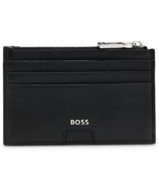 Мужская визитница Hugo Boss Luminary на молнии черного цвета