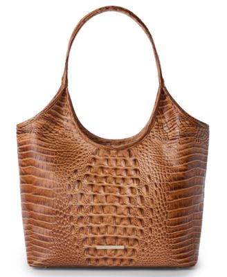 Большая сумка Brahmin Melora Alden Road коричнево-бежевого цвета