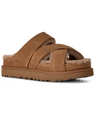 UGG® Женские босоножки Greenport с перекрестными ремешками и открытым носком, коричневые